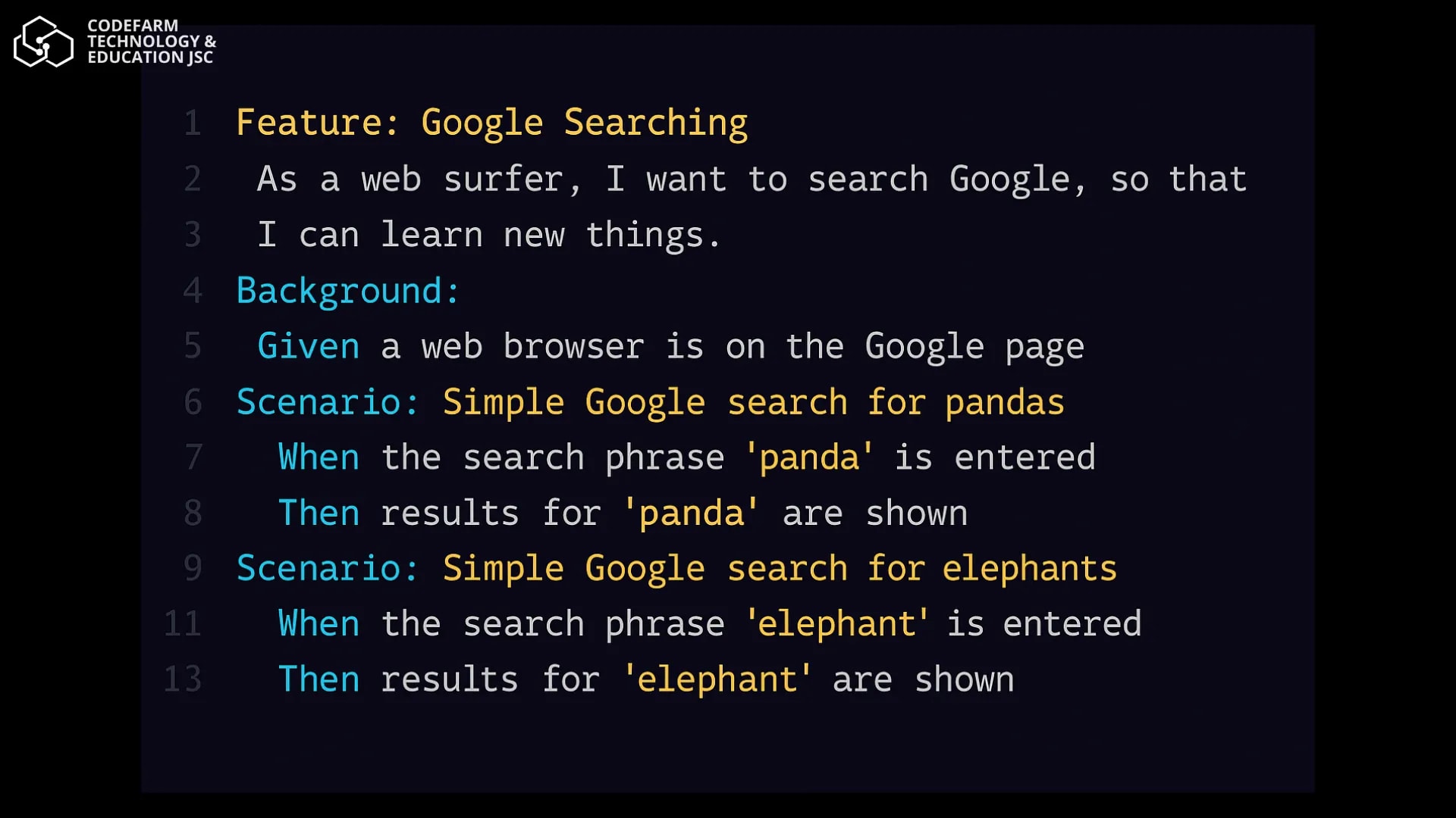 Sử dụng các ngôn ngữ tự nhiên để viết test case