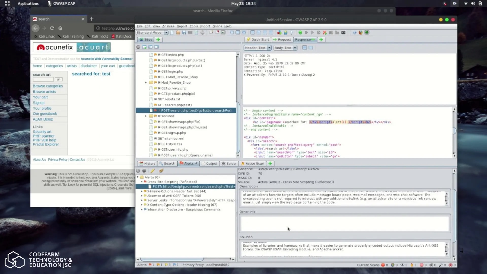 Giao diện công cụ quét lỗ hổng OWASP ZAP