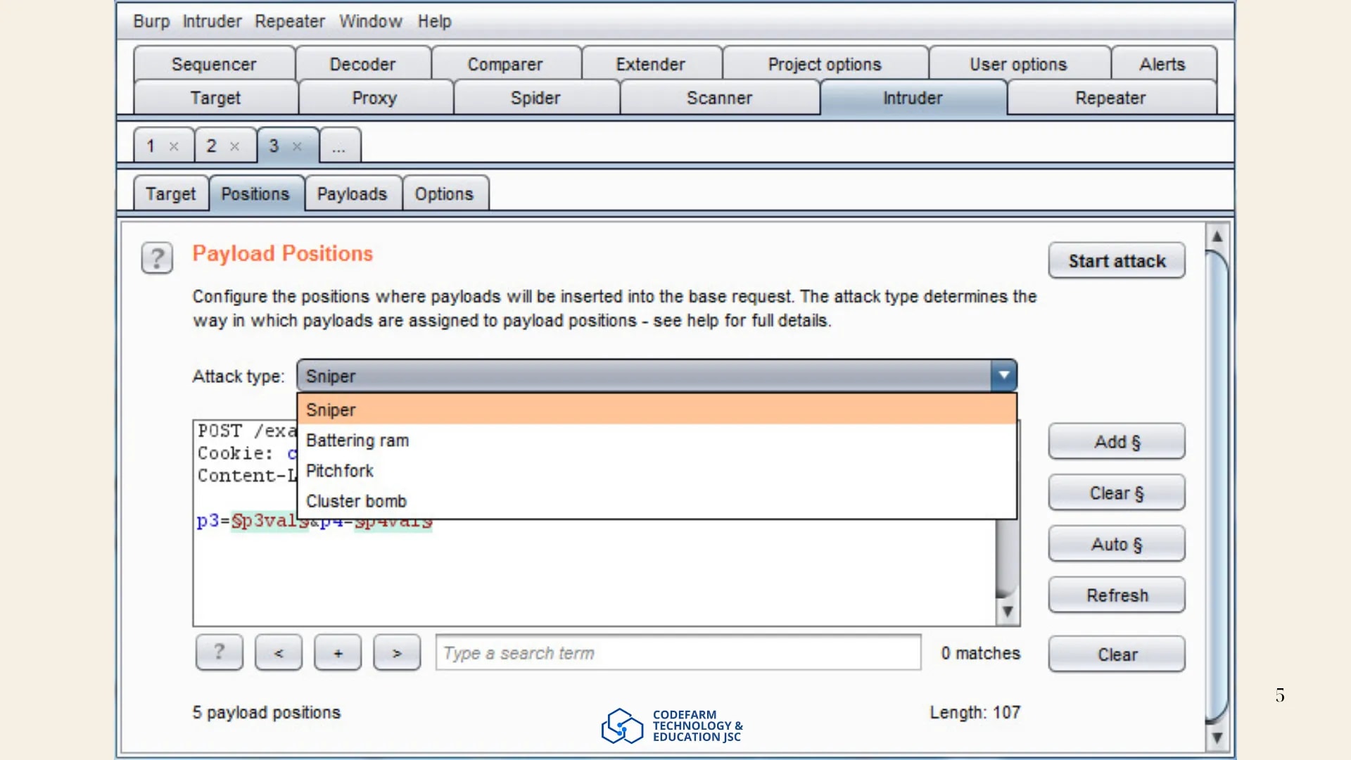 Giao diện công cụ kiểm thử Burp Suite
